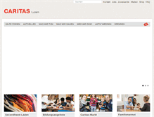 Tablet Screenshot of caritas-luzern.ch